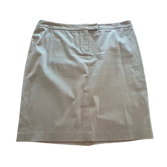 Vintage Bloomingdale's Grey Pencil Mini Skirt Button Back Pocket Lightweight - Picture 1 of 7